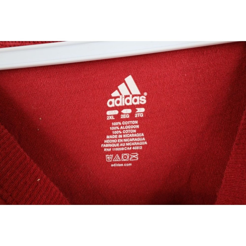 Vtg Adidas Mens 2XL Faded Cleveland Cavaliers Basketball Long Sleeve T-Shirt Red - Picture 6 of 9